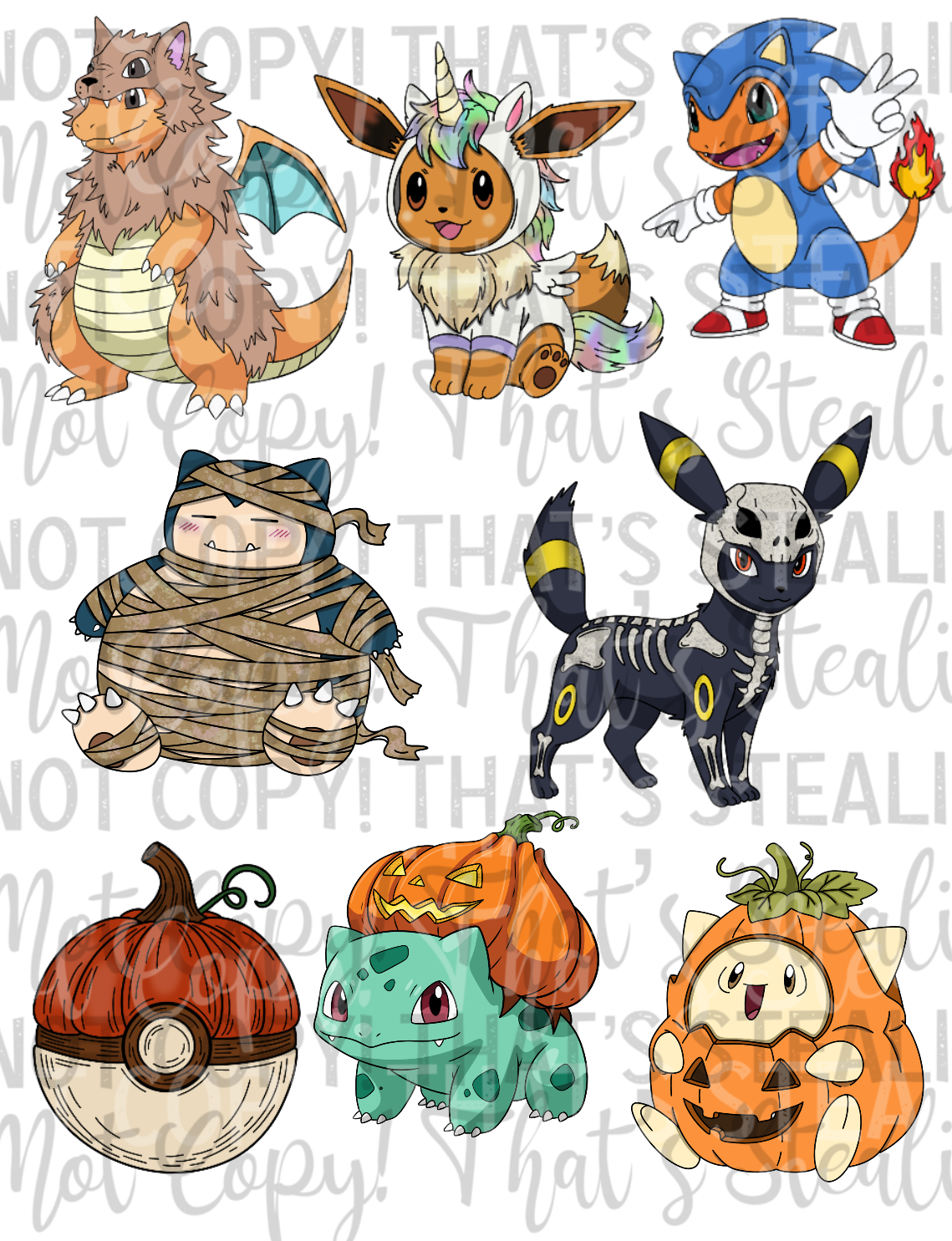 Halloween PokePals Clipart Bundle