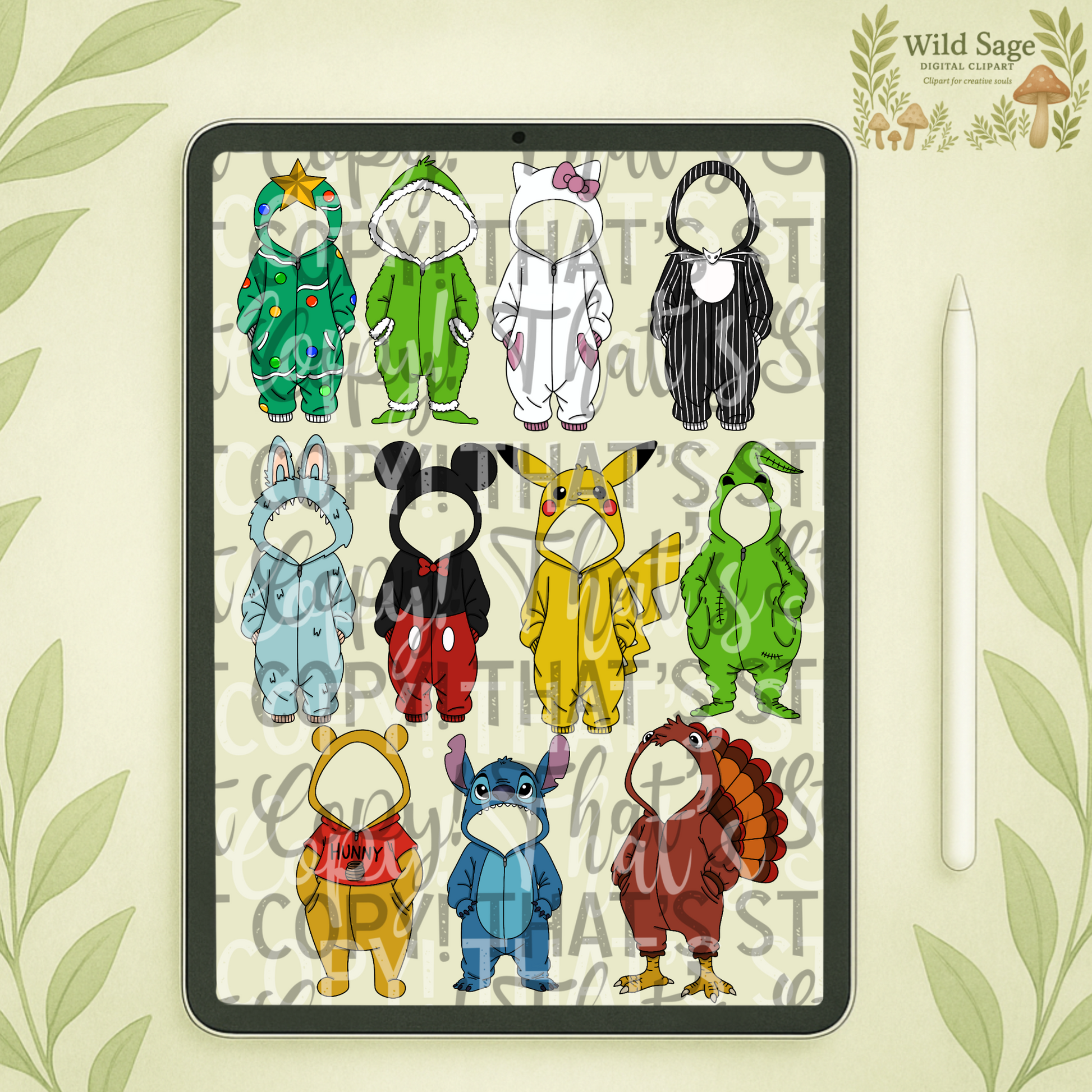 Add A Face Onesie Clipart Bundle