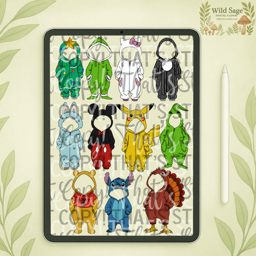 Add A Face Onesie Clipart Bundle