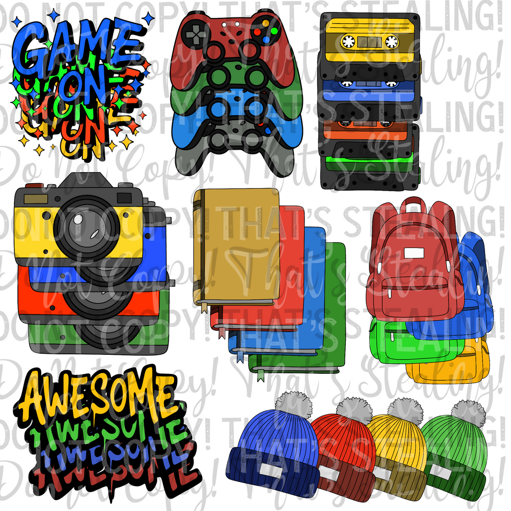 Boys Aesthetic Clipart Bundle
