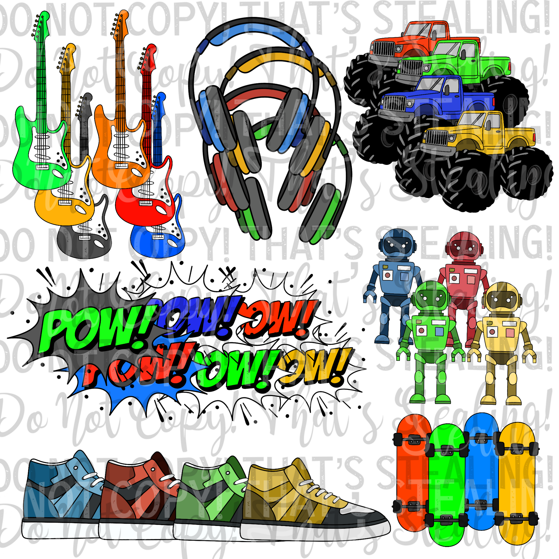Boys Aesthetic Clipart Bundle
