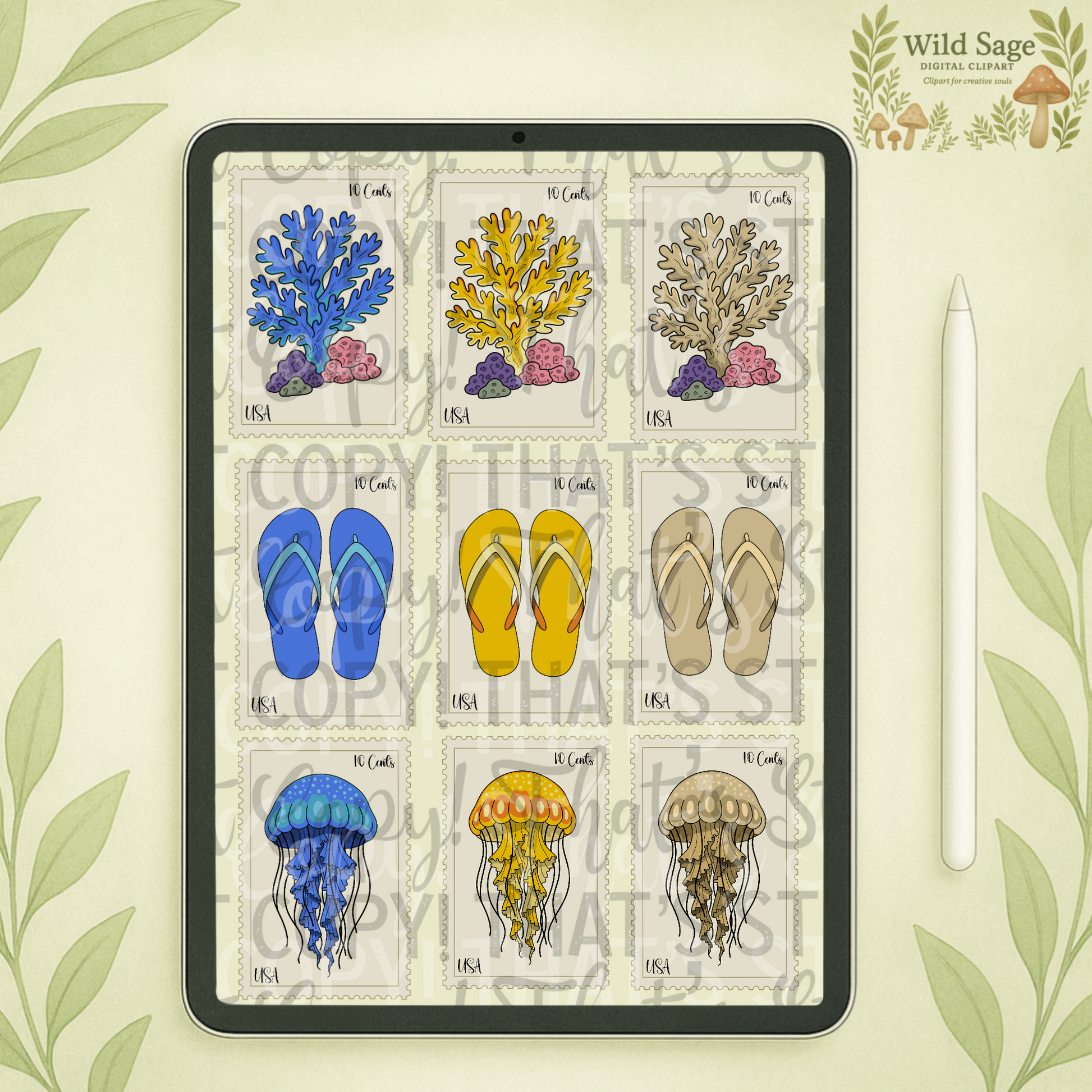 Coastal/Underwater Clipart Bundle