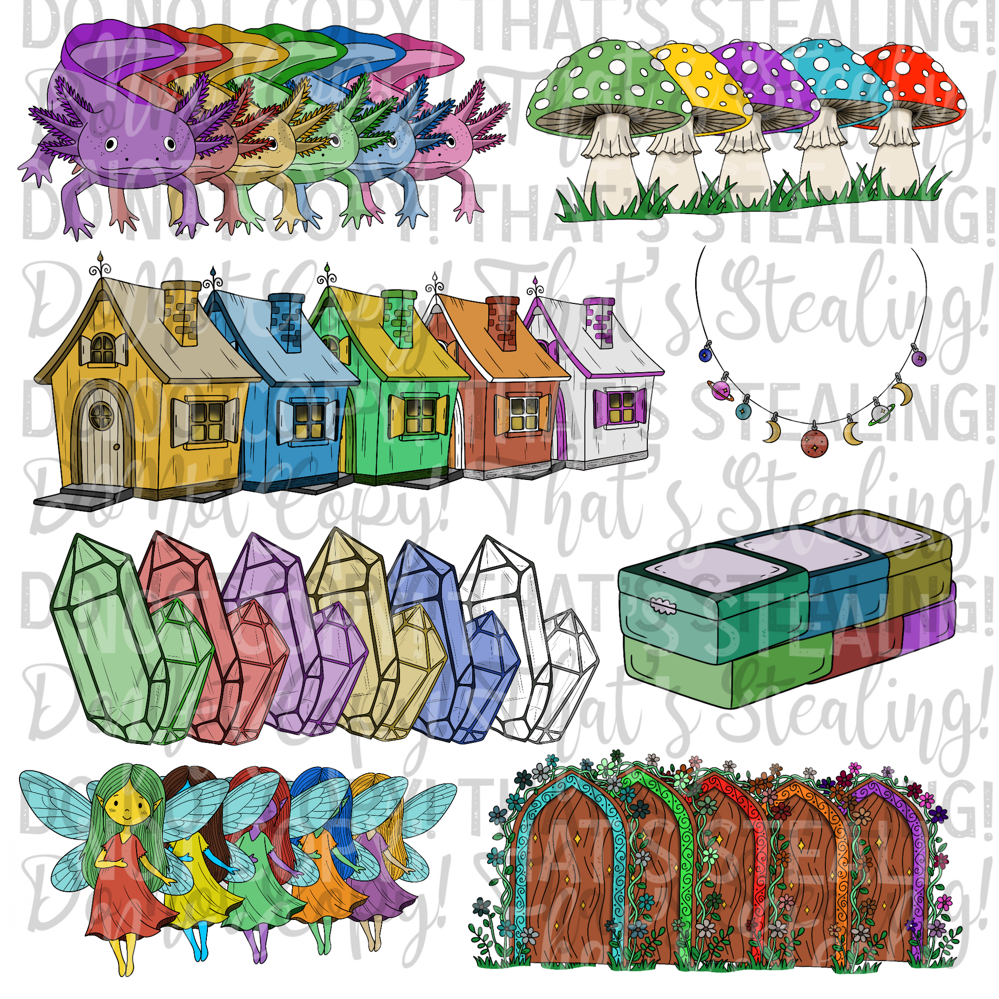 Whimsical Elements Clipart Bundle
