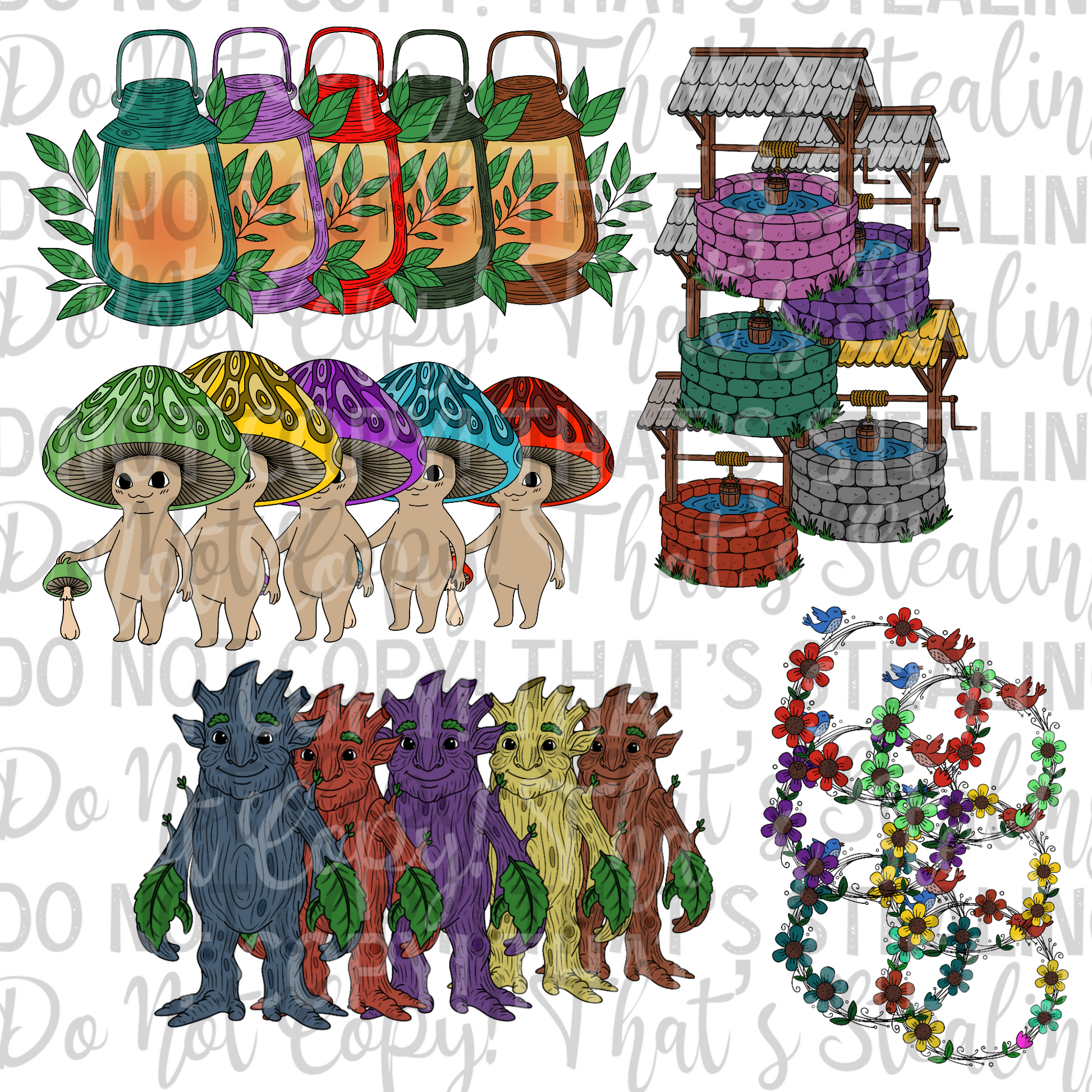 Whimsical Elements Clipart Bundle