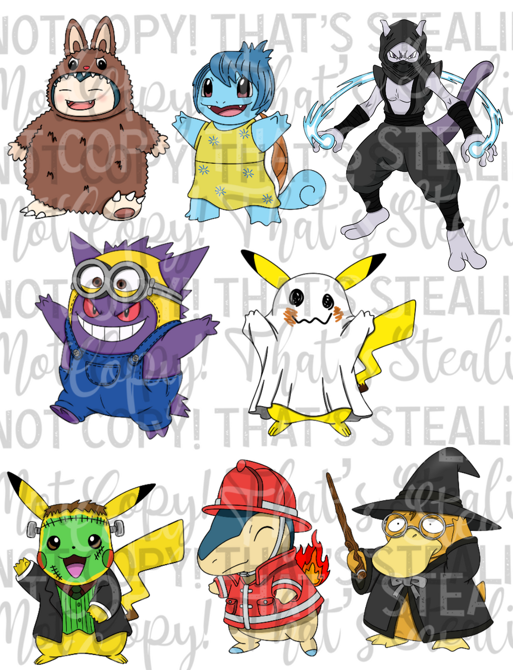 Halloween PokePals Clipart Bundle