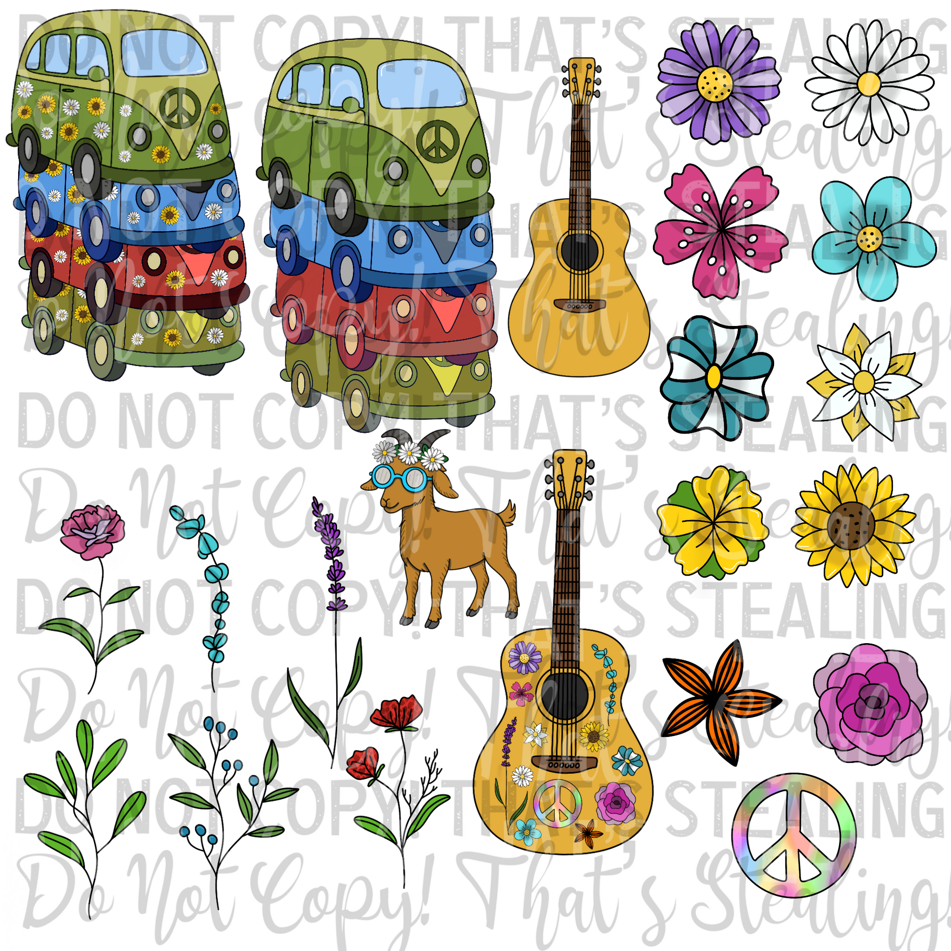 Flower Power Clipart Bundle