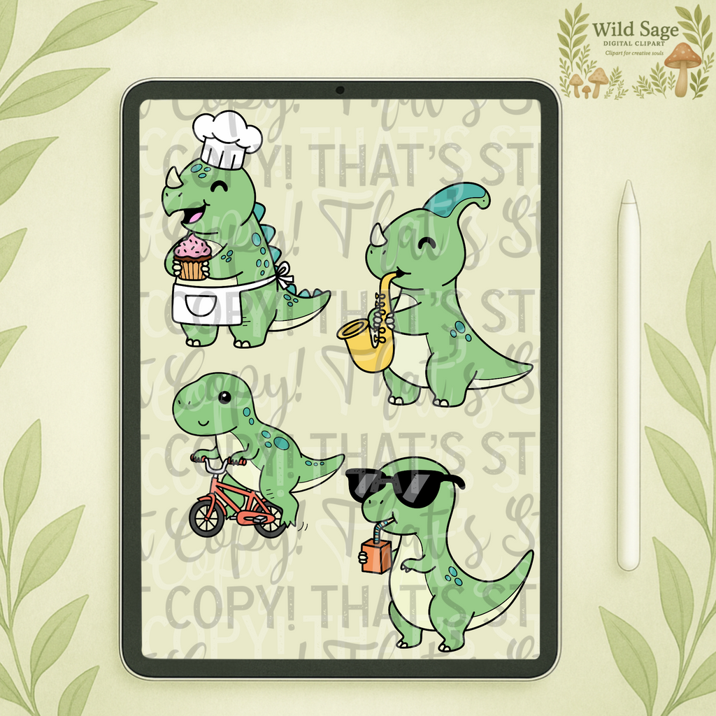 Party Dino Clipart Bundle