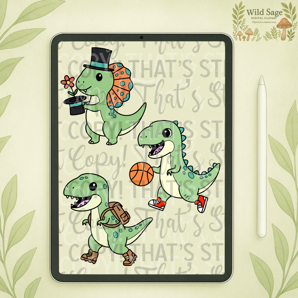 Party Dino Clipart Bundle