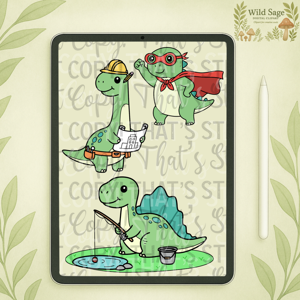 Party Dino Clipart Bundle