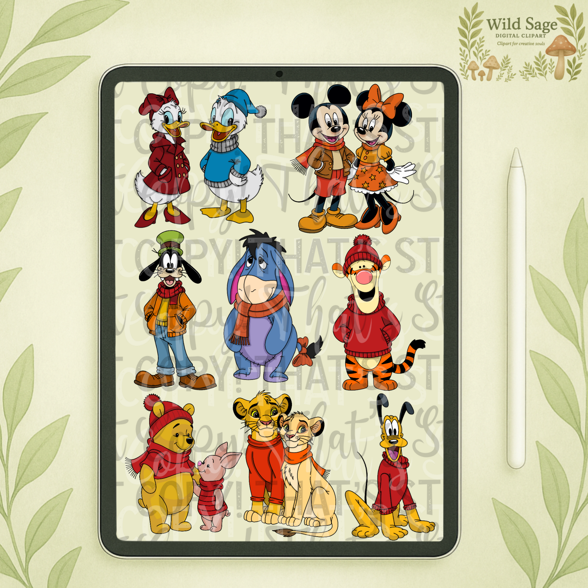 Fall Character Clipart bundle