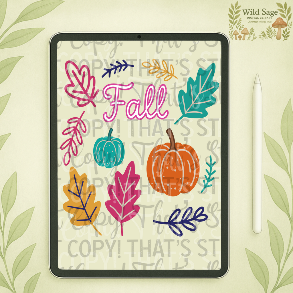 Fall Character Clipart bundle