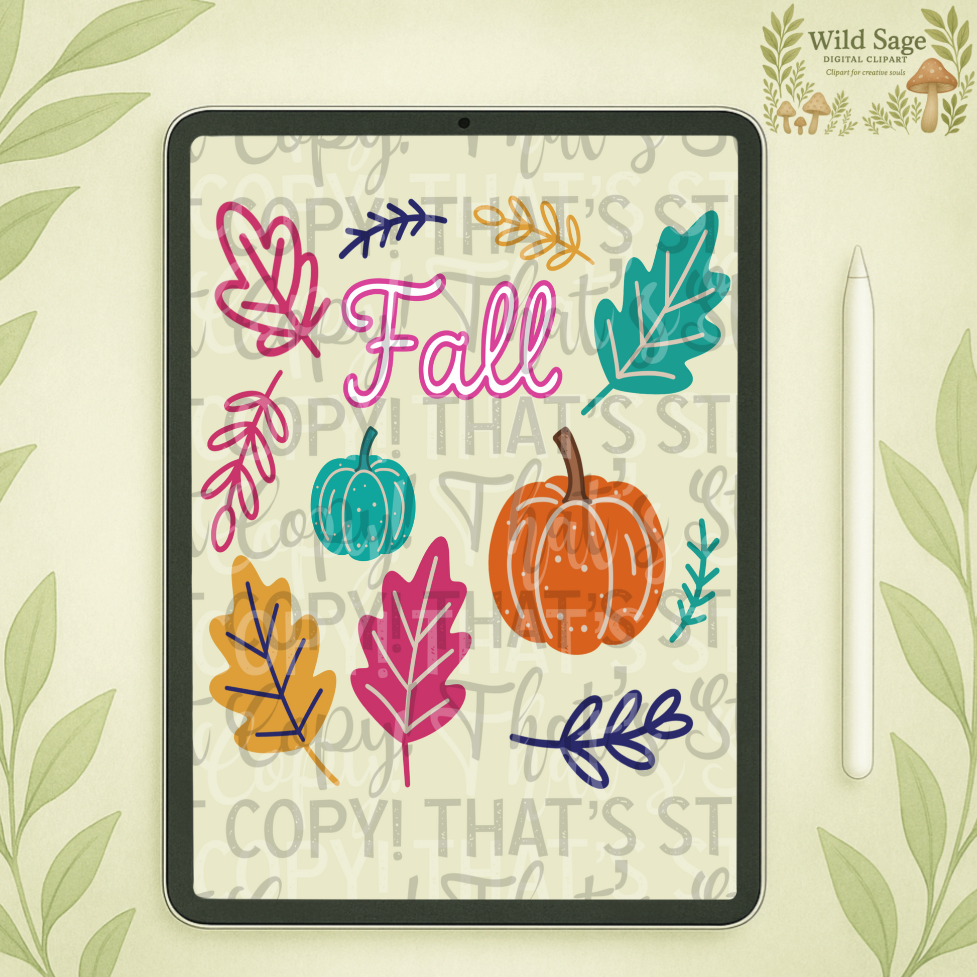 Fall Character Clipart bundle