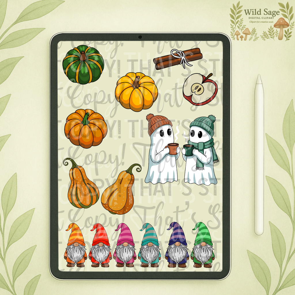 Fall Character Clipart bundle