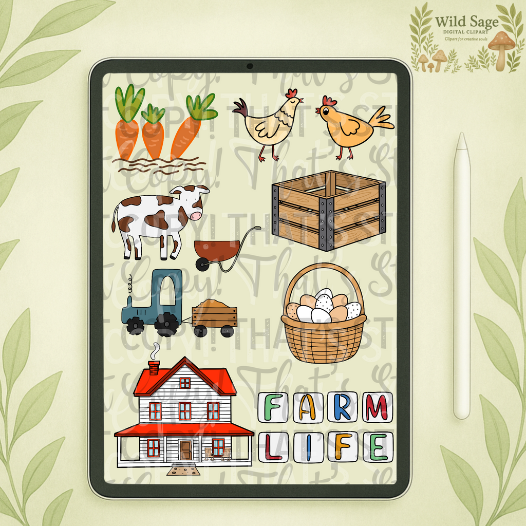 Farmhouse Clipart Bundle