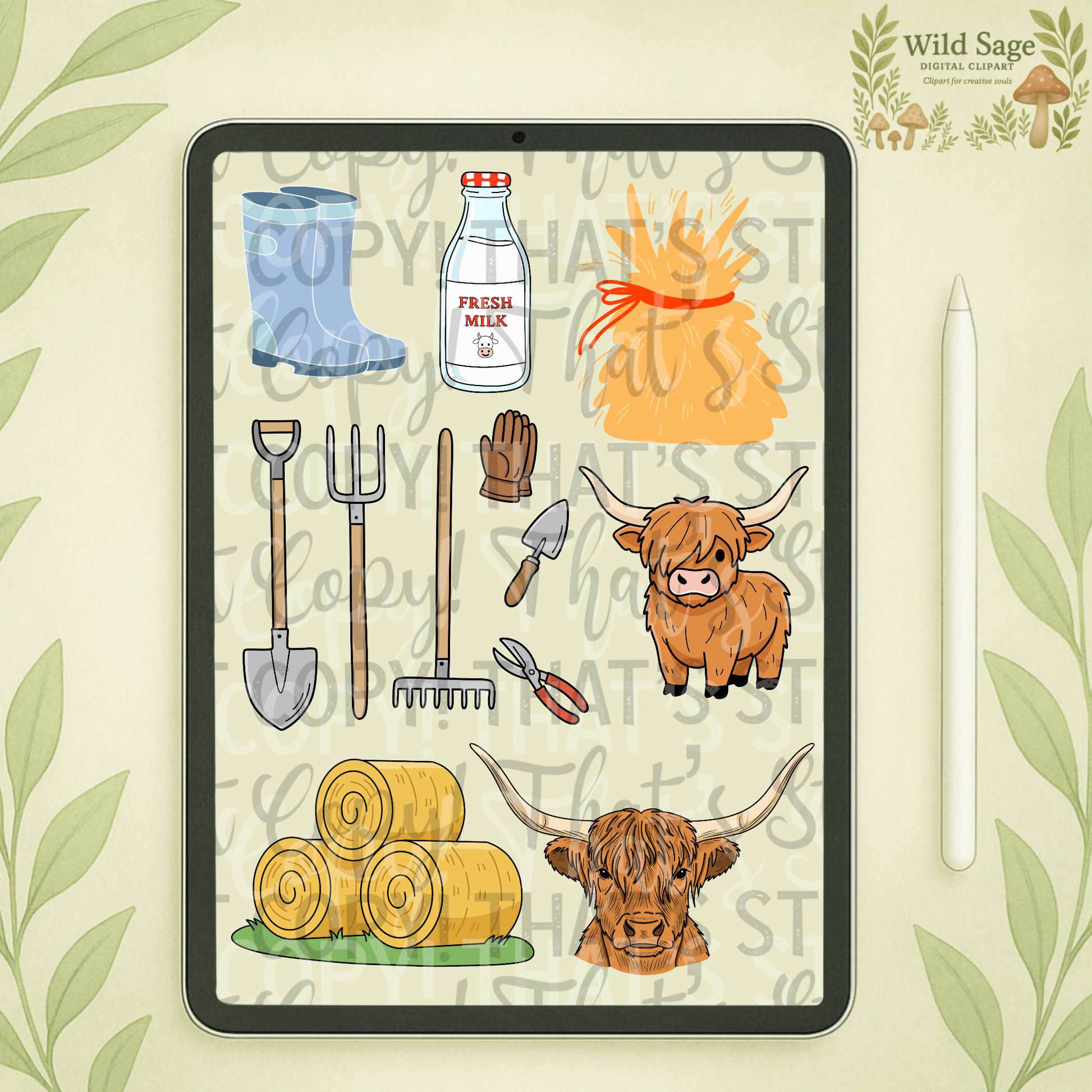 Farmhouse Clipart Bundle