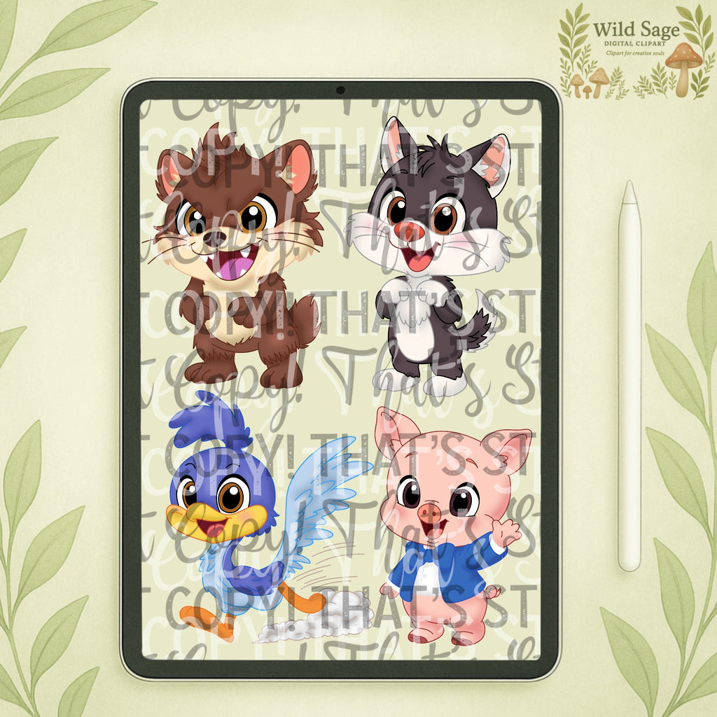 Chibi-Tunes Clipart Bundle