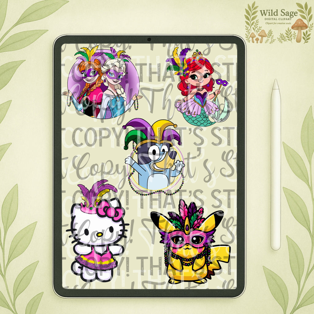 Mardi Gras Clipart Bundle