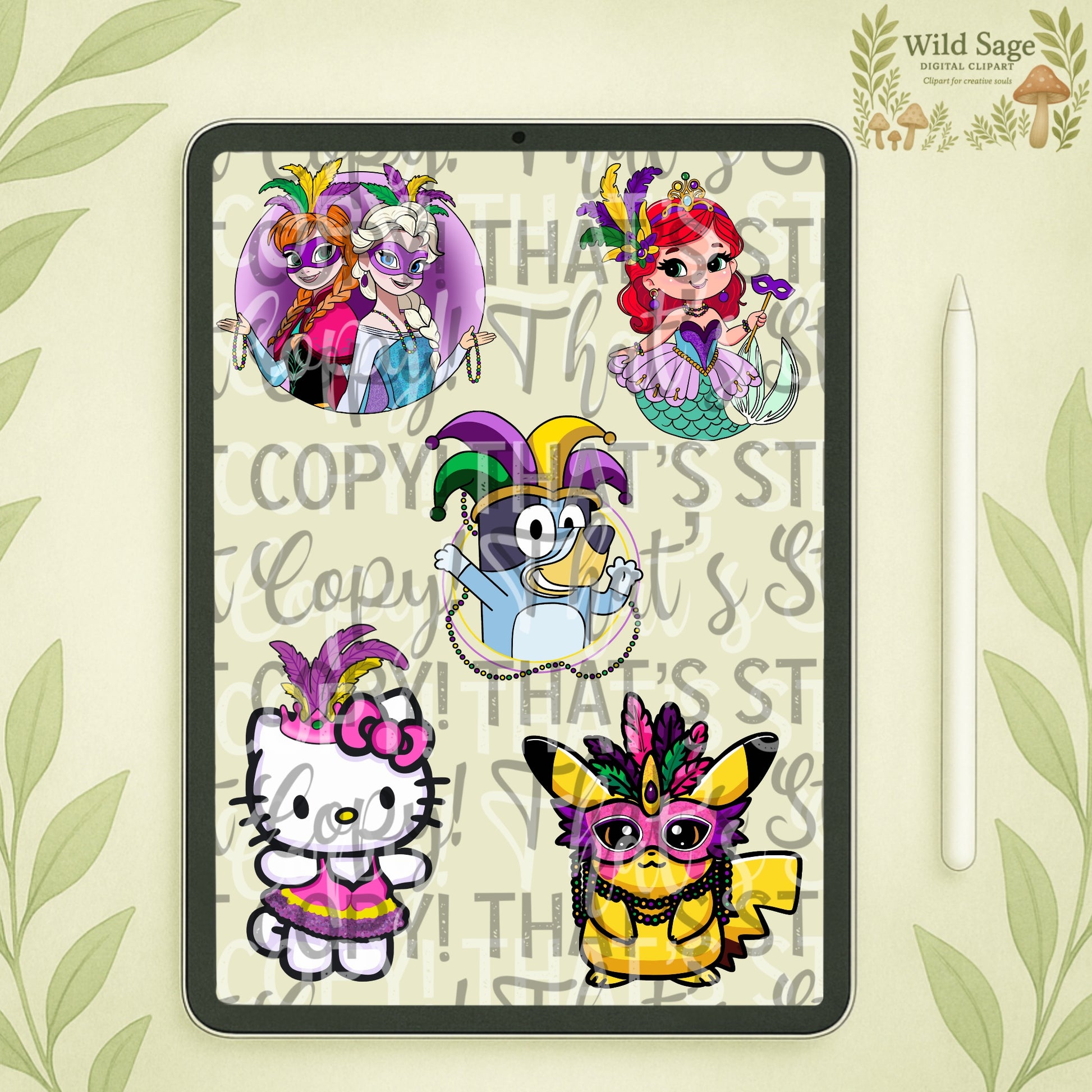Mardi Gras Clipart Bundle
