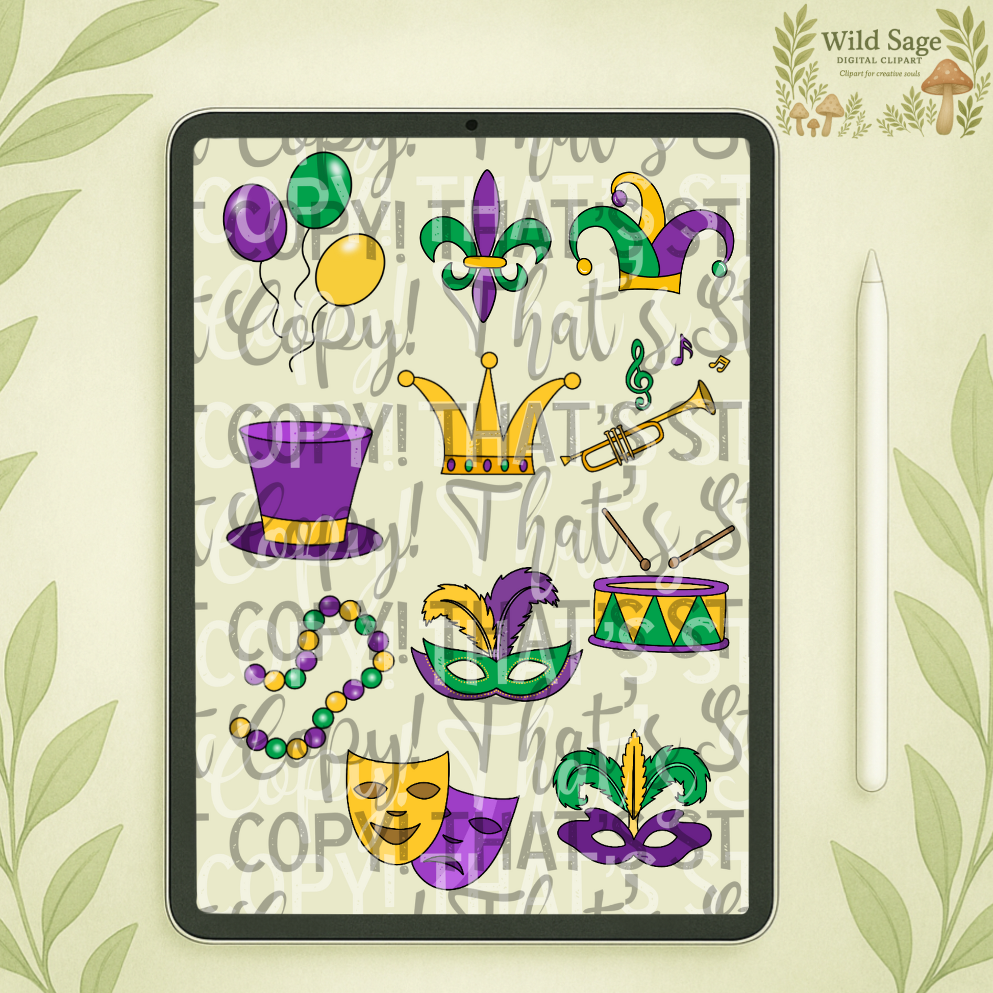 Mardi Gras Clipart Bundle