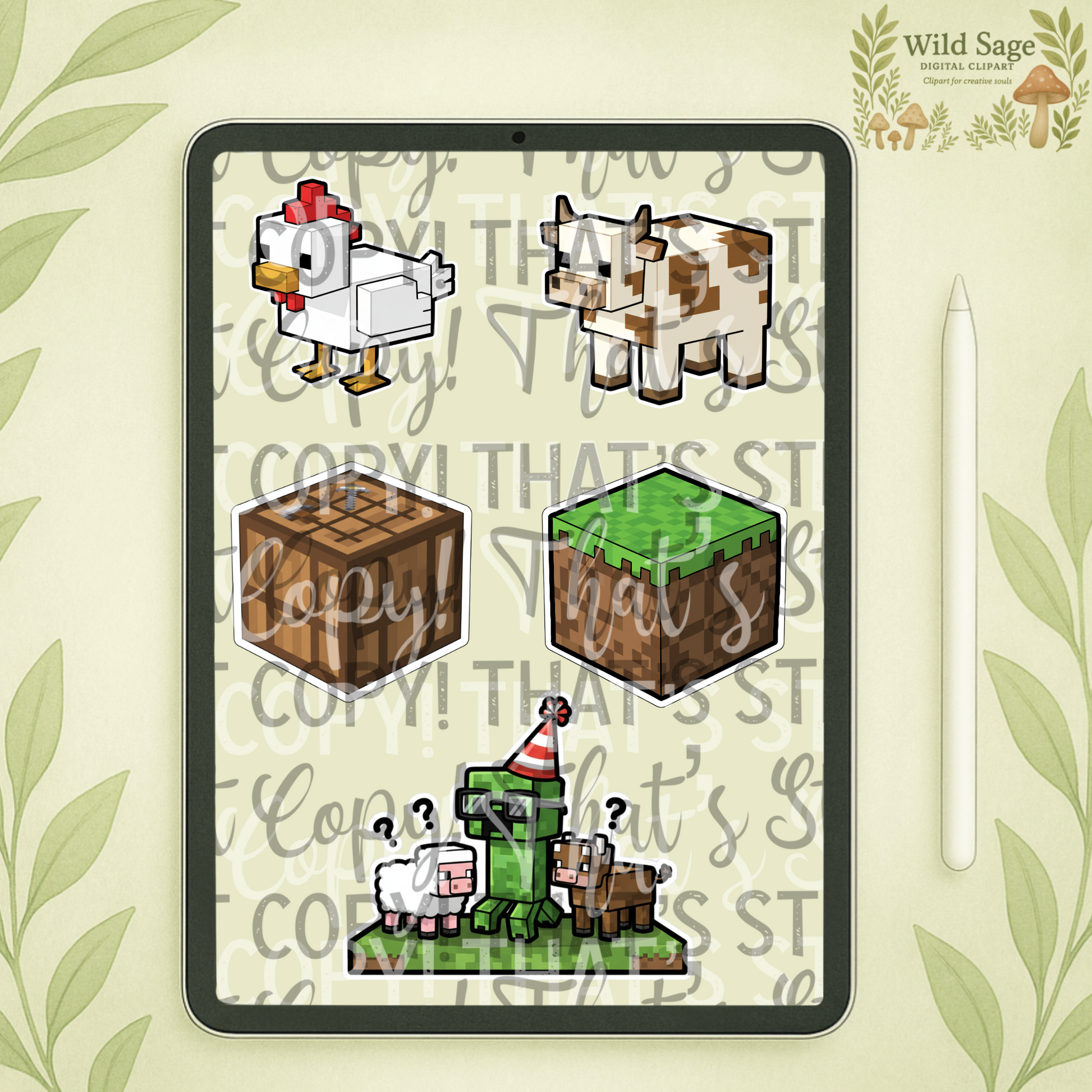 Block Game Clipart Bundle