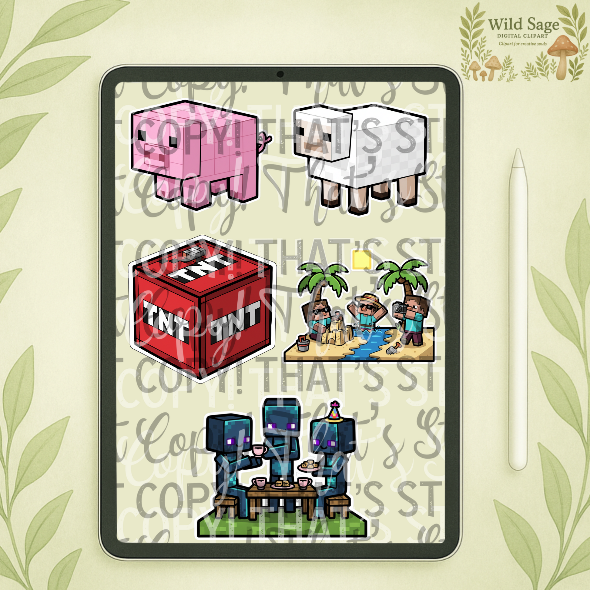 Block Game Clipart Bundle